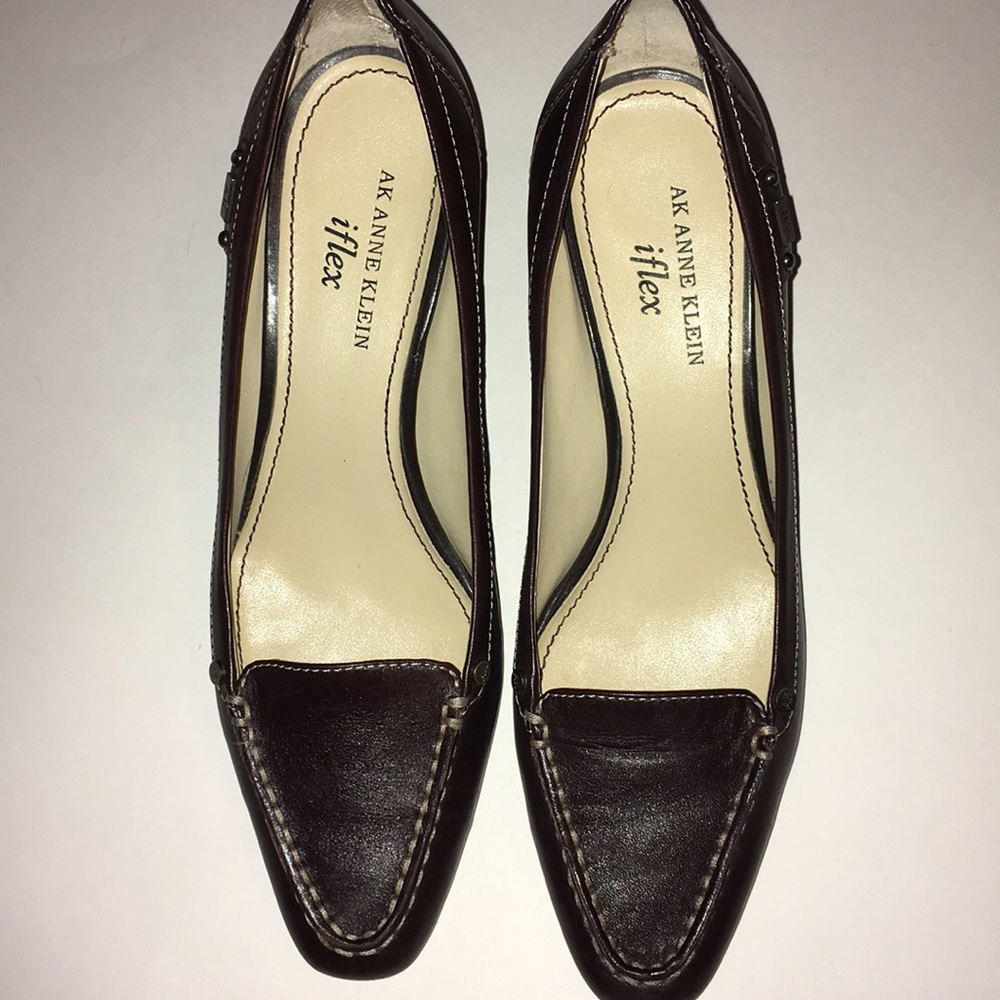 Anne Klein iflex block heel brown size 7